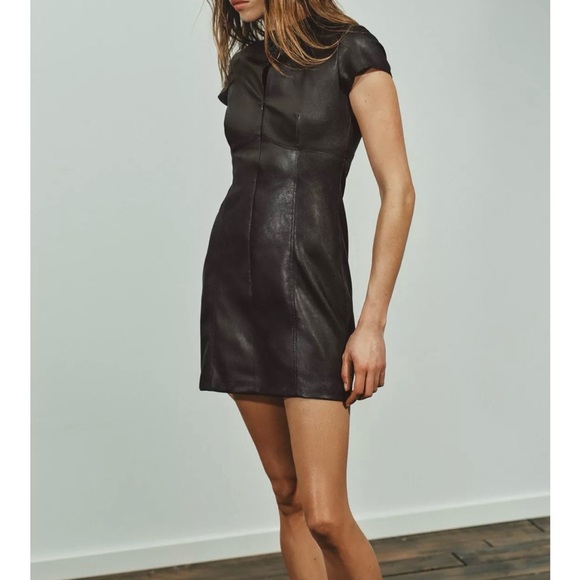 Zara Dresses & Skirts - Zara FAUX LEATHER MINI DRESS
